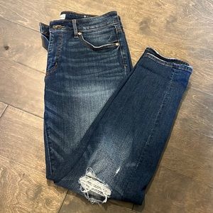 Loft curvy skinny distressed denim